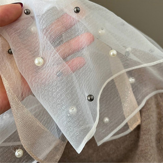 Khăn Choàng Mỏng Đính Hạt Thời Trang Thu Đông Cho Nữ