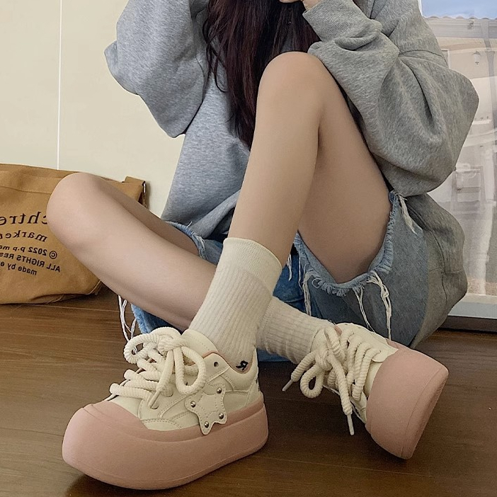 XUXIAOYAN Giày Thể Thao Nữ Nữ Đế Dày đáy phẳng Đế Siêu Nhẹ Thoáng Khí Retro Thời Trang Thiết Kế Mới Cho Nữ 33Z080460