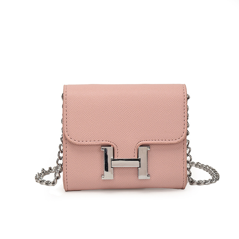 Túi đeo chéo mini IELGY khóa chữ H phối dây xích thời trang cho nữ