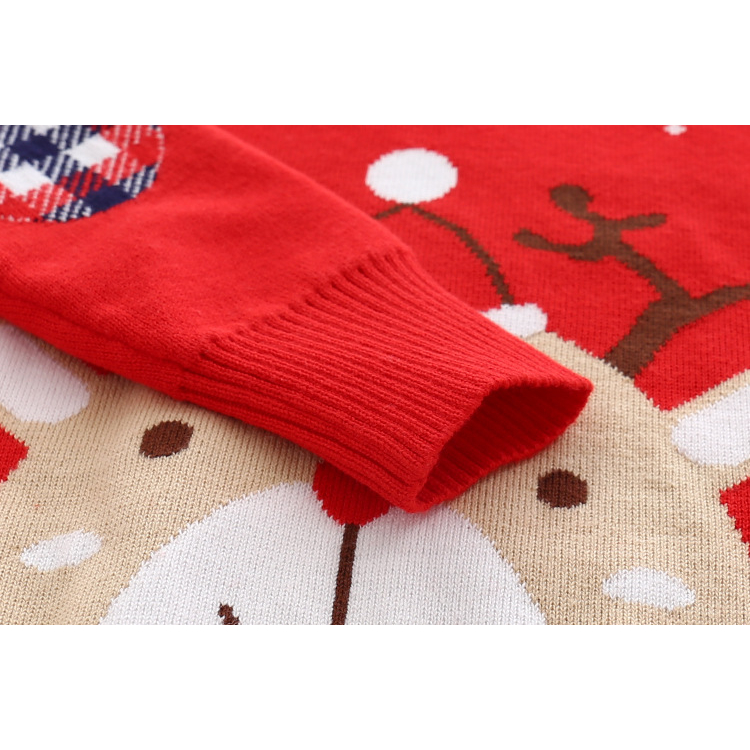Áo sweater cotton Hai Lớp Họa Tiết Bông Tuyết Giáng Sinh Phong Cách Âu Mỹ Cho Bé Trai Và Bé Gái