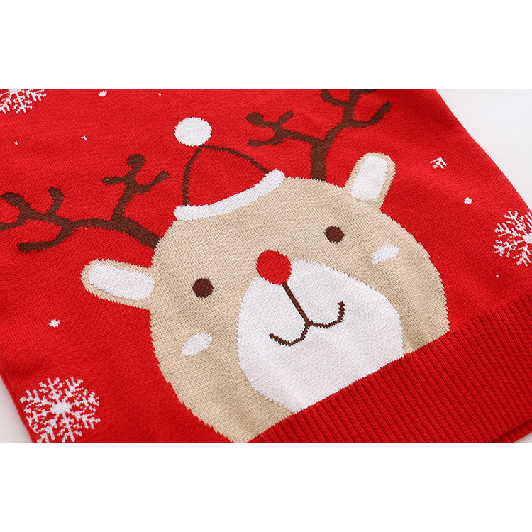 Áo sweater cotton Hai Lớp Họa Tiết Bông Tuyết Giáng Sinh Phong Cách Âu Mỹ Cho Bé Trai Và Bé Gái