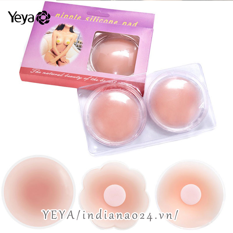 Phụ Kiện Đồ Lót Cao Su silicone Tròn Thoáng Khí Màu Trơn yeya (Màu nude)