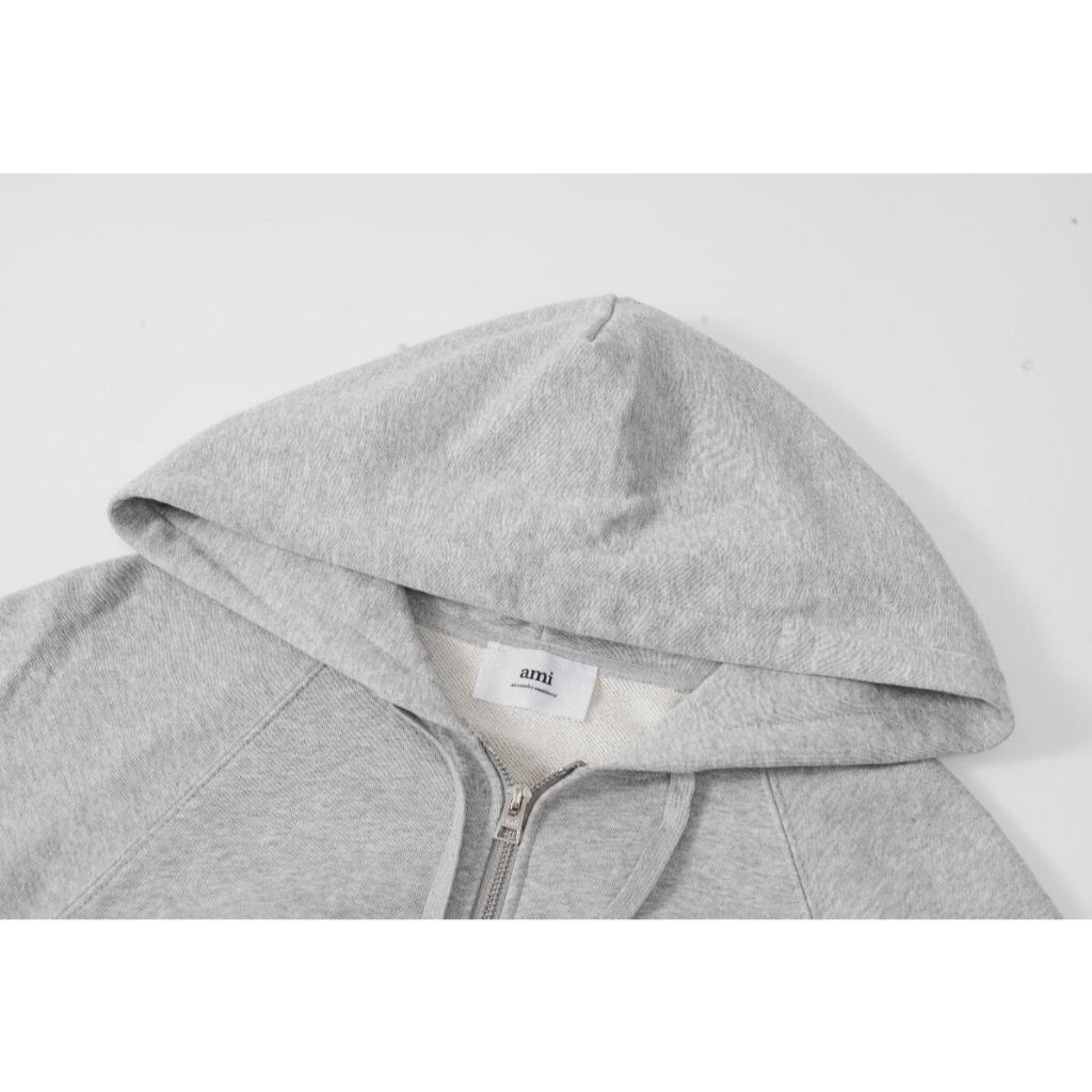 Áo Khoác hoodie Có Khóa Kéo Thêu Hình Trái Tim Mới Cho Nam Nữ