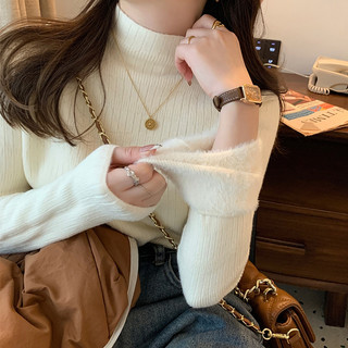 Áo sweater Dày Dặn Cổ Cao Thời Trang Mùa Thu Cho Nữ
