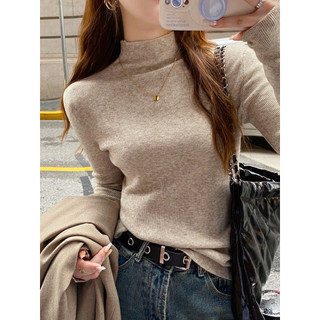 Áo sweater Dệt Kim Cổ Lọ Dáng Ôm Thời Trang Thu Đông Cho Nữ