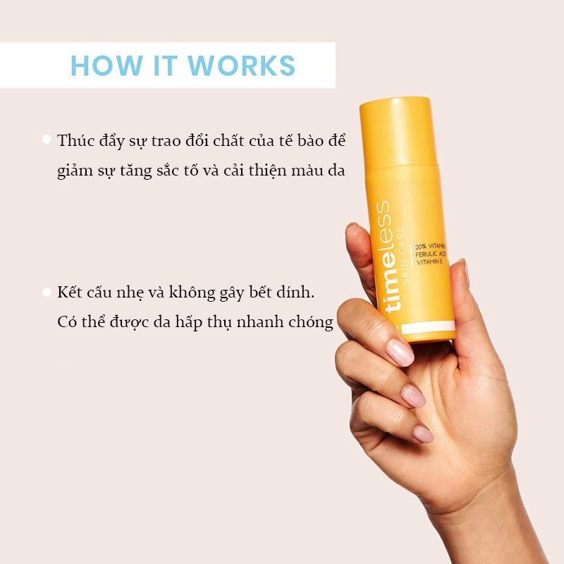 Tinh chất Timeless Vitamin C 20% , Vitamin B5 30ml Làm sáng và phục hồi da