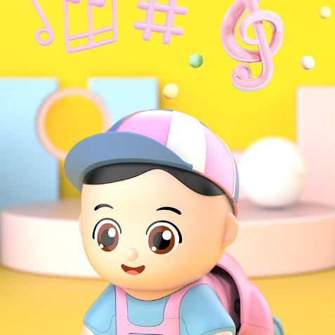 Âm thanh cho bé Đồ chơi bò nhẹ Tương tác Học tập sớm Thời gian nằm sấp Phát sáng Autumn063