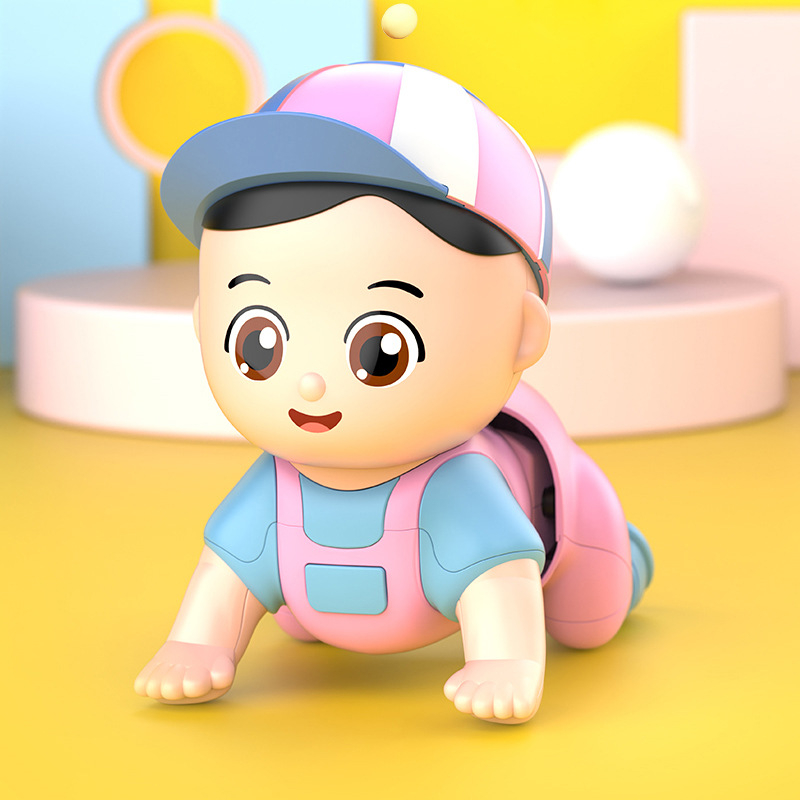 Âm thanh cho bé Đồ chơi bò nhẹ Tương tác Học tập sớm Thời gian nằm sấp Phát sáng Autumn063