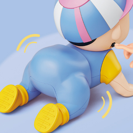 Âm thanh cho bé Đồ chơi bò nhẹ Tương tác Học tập sớm Thời gian nằm sấp Phát sáng Autumn063