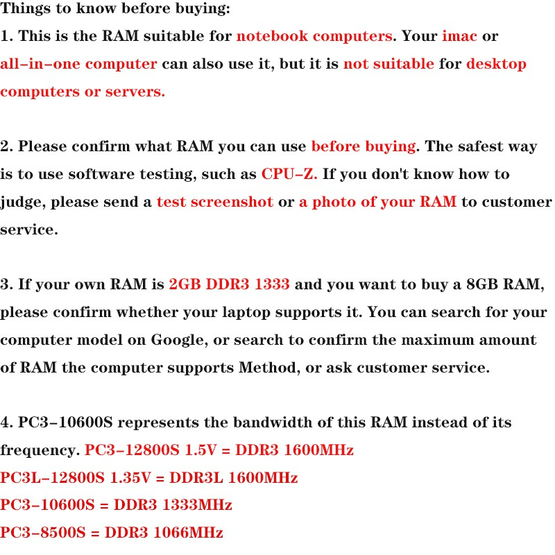 Bộ Nhớ ram 8gb 2rx8 pc3l-12800s sodimm ram Cho Máy Tính intel ddr3l 1600mhz