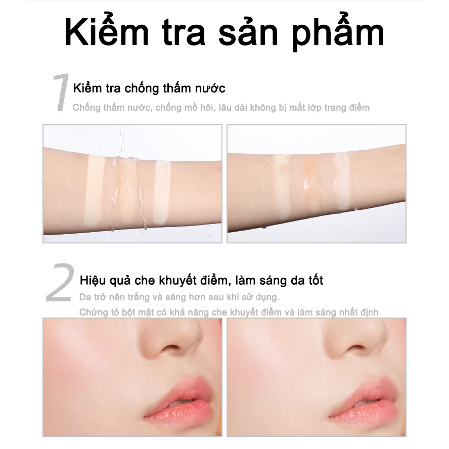 LANGIN Nhật Bản Phấn phủ 10g để kiểm soát dầu và làm sáng