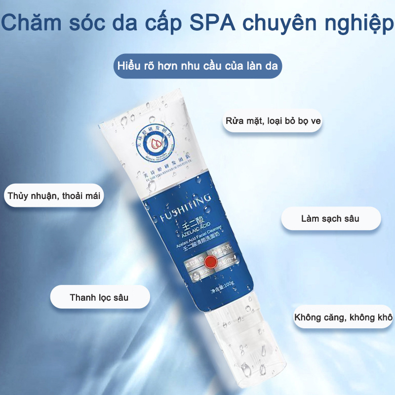 Sữa rửa mặt FUSHITING Azelaic Acid 100g thích hợp cho da mụn