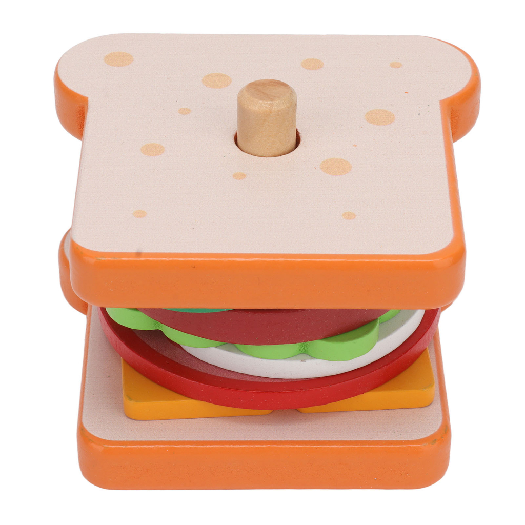 Bộ đồ chơi hamburger - Bằng Gỗ Hình Dạng Dễ Thương Cho Trẻ Em - HILUCKYBABY
