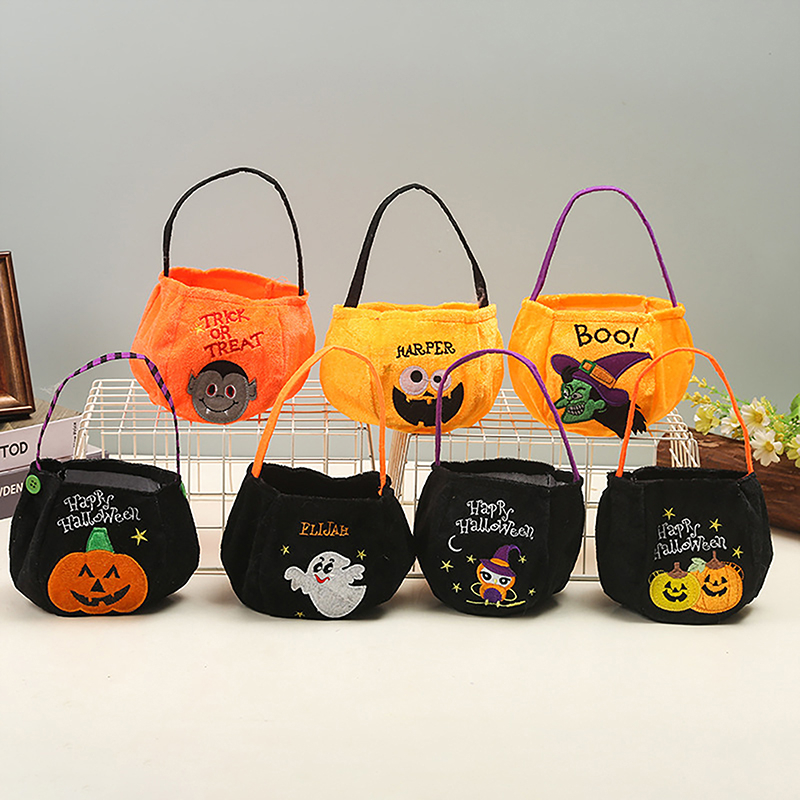 Túi Đựng Kẹo Hình Bí Ngô / Mèo Đen Phong Cách Halloween 2022