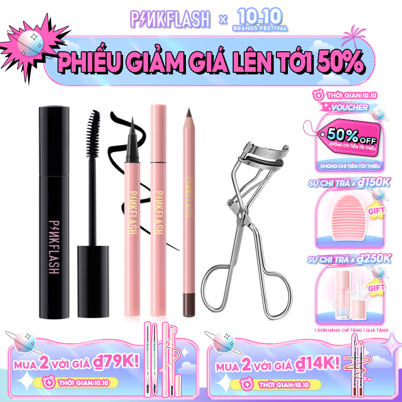 Bộ 4 mỹ phẩm trang điểm mắt PINKFLASH lâu trôi chống thấm nước thời trang
