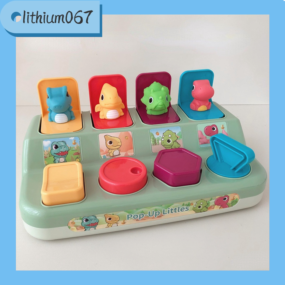 đồ chơi POP UP - Đồ chơi bật lên cho bé đầy màu sắc Phát triển giáo dục sớm Popup khủng long cho trẻ mới biết đi - Lithium067