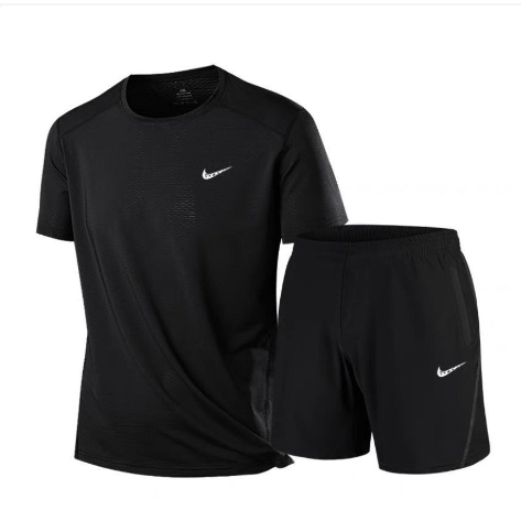 Bộ Quần Áo Thể Thao nike2023 Ngắn Tay Dáng Rộng Thoải Mái Năng Động Cho Nam Nữ