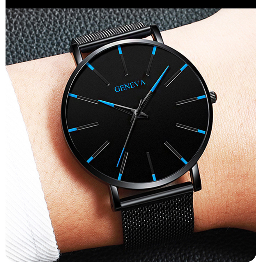 Đồng Hồ Dây Da Thiết Kế Đơn Giản Phong Cách Doanh Nhân Cho Nam