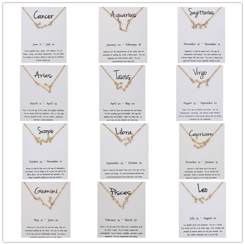 Vòng cổ Mặt 12 Cung Hoàng Đạo Thời Trang Cho Nam Nữ