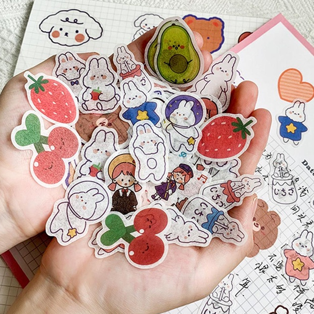 Gói 40 miếng dán trang trí laptop DIY xinh xắn