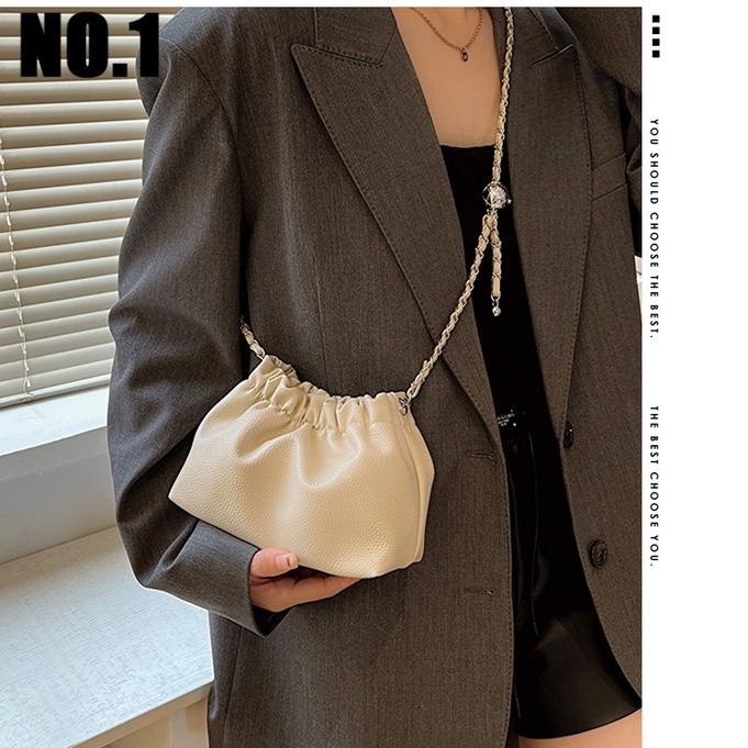 NO.1 Túi nữ đeo vai dây xich Túi xách Nữ đeo vai Chéo phong cách trẻ trung 2023 NEW GDJ23909MT