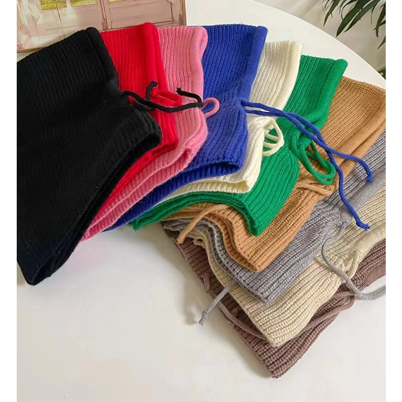 Set Áo Len Dây Rút Màu Kẹo Ngọt Thời Trang Hàn Quốc Cho Bé