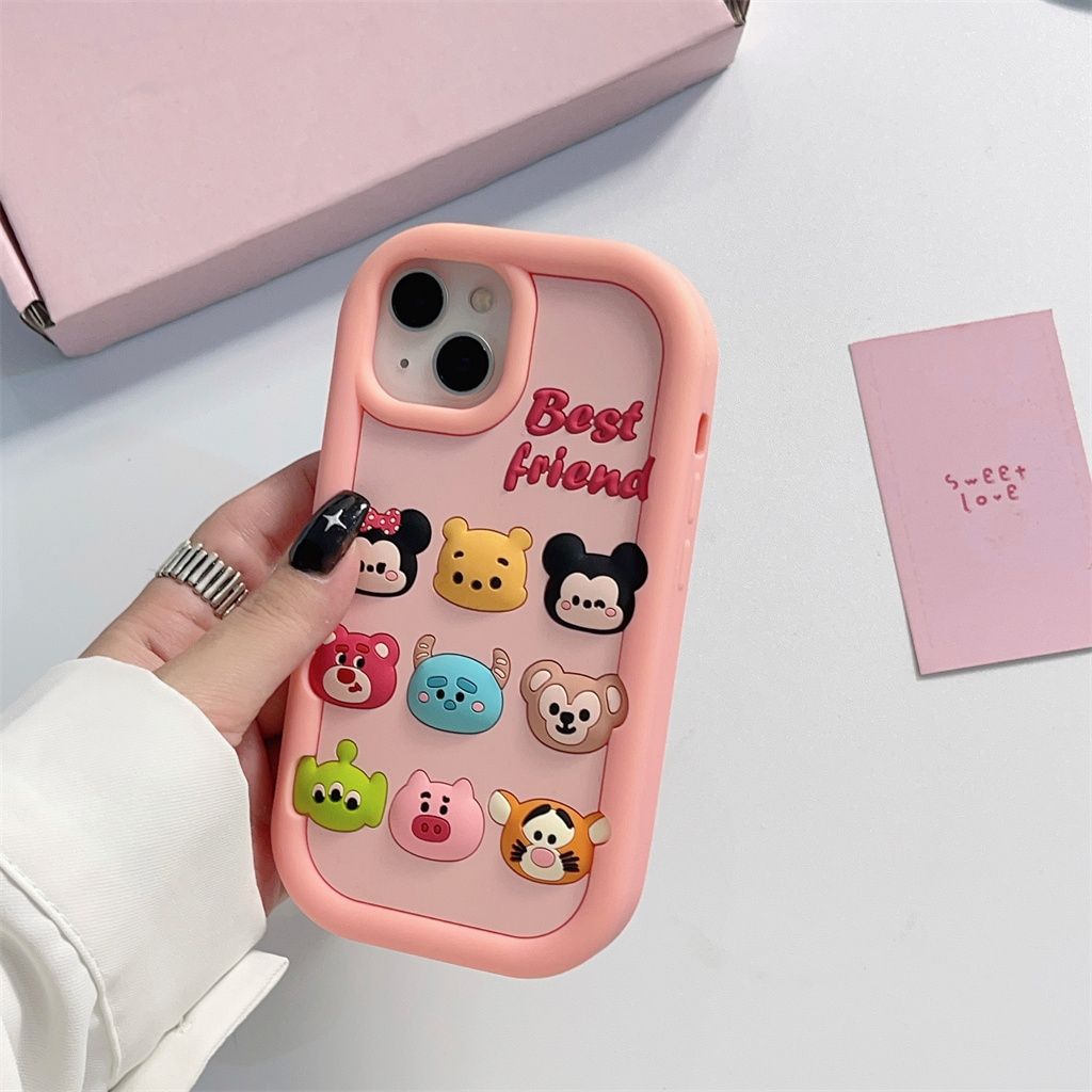 Ôp Điện Thoại Silicon Dẻo Họa Tiết Hoạt Hình 3d Dễ Thương Cho iphone 15 pro max 14 pro max 13 pro max 12 pro max Ốp