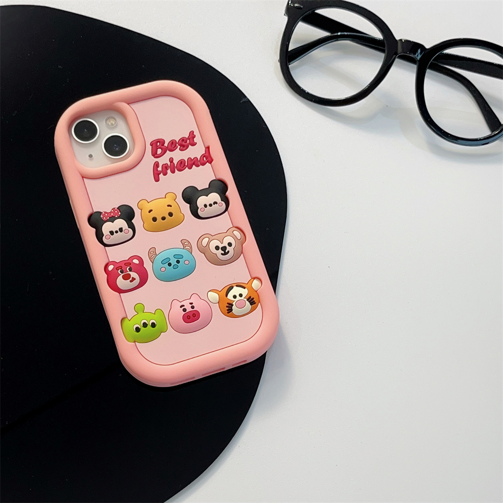 Ôp Điện Thoại Silicon Dẻo Họa Tiết Hoạt Hình 3d Dễ Thương Cho iphone 15 pro max 14 pro max 13 pro max 12 pro max Ốp