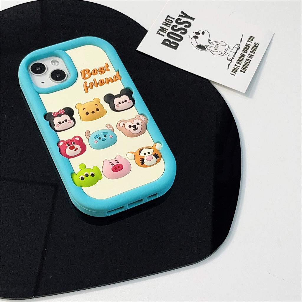 Ôp Điện Thoại Silicon Dẻo Họa Tiết Hoạt Hình 3d Dễ Thương Cho iphone 15 pro max 14 pro max 13 pro max 12 pro max Ốp