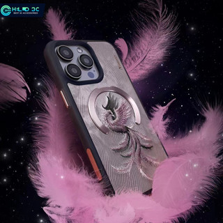 Ốp lưng từ tính Nimmy vật nuôi thêu 3D cho iphone 15/16 chống sốc cho ốp lưng iphone 16 pro max chống sốc