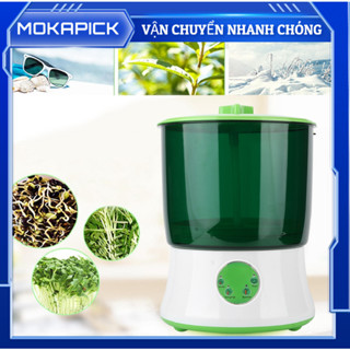 Máy làm giá đỗ tại nhà 2 tầng tự động - Thuận tiện Trồng giá đỗ rau mầm Mokapick