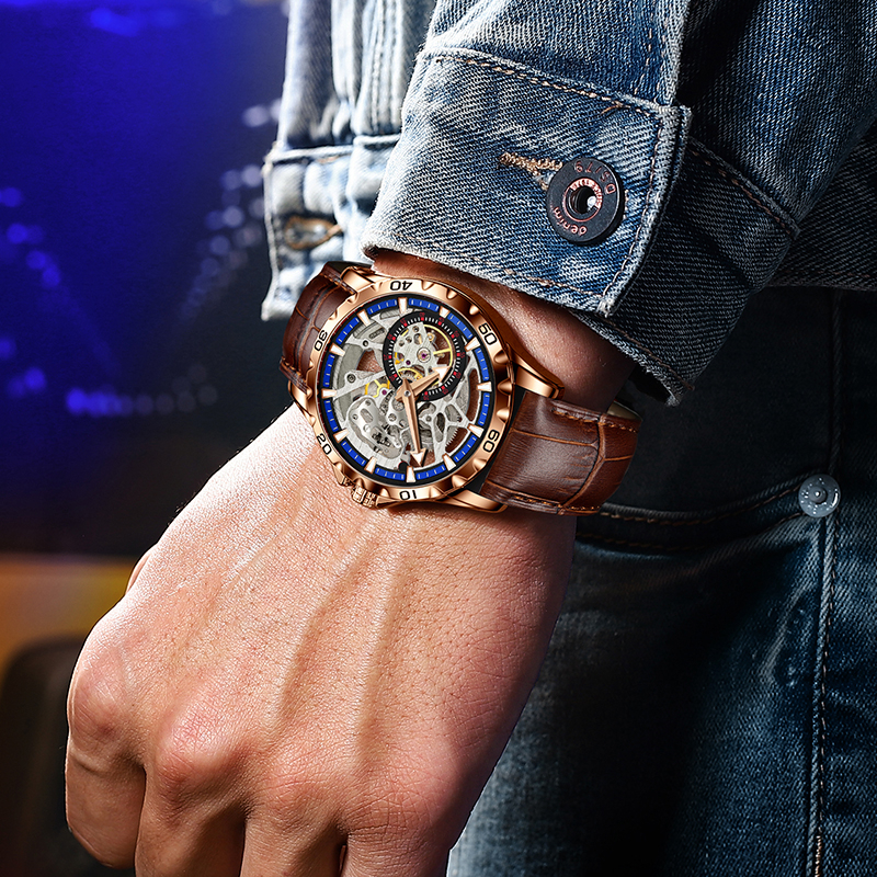 Đồng Hồ Cơ Tự Động 30M Chống Thấm Nước Thời Trang Cho Nam 2023 Glenaw