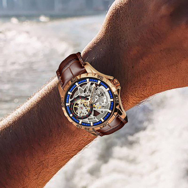 Đồng Hồ Cơ Tự Động 30M Chống Thấm Nước Thời Trang Cho Nam 2023 Glenaw