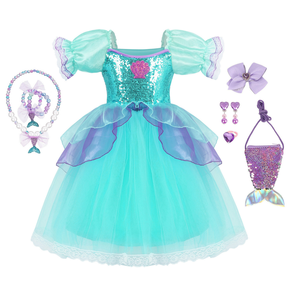 Đầm Hoá Trang Nàng Tiên Cá Cho Bé Gái