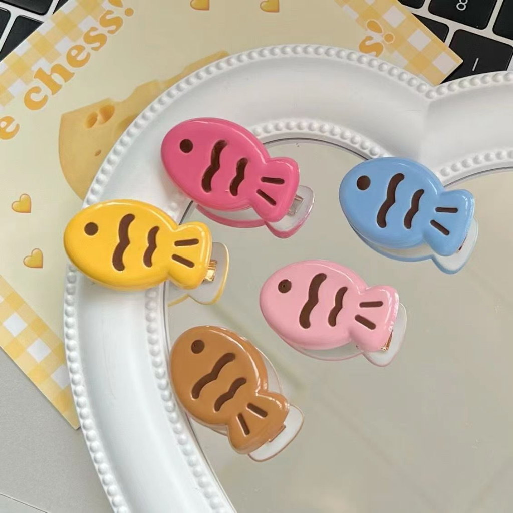 Hoạt Hình Kẹp Tóc Màu Kẹo Ngọt Phong Cách taiyaki Nhật Hàn Dễ Thương