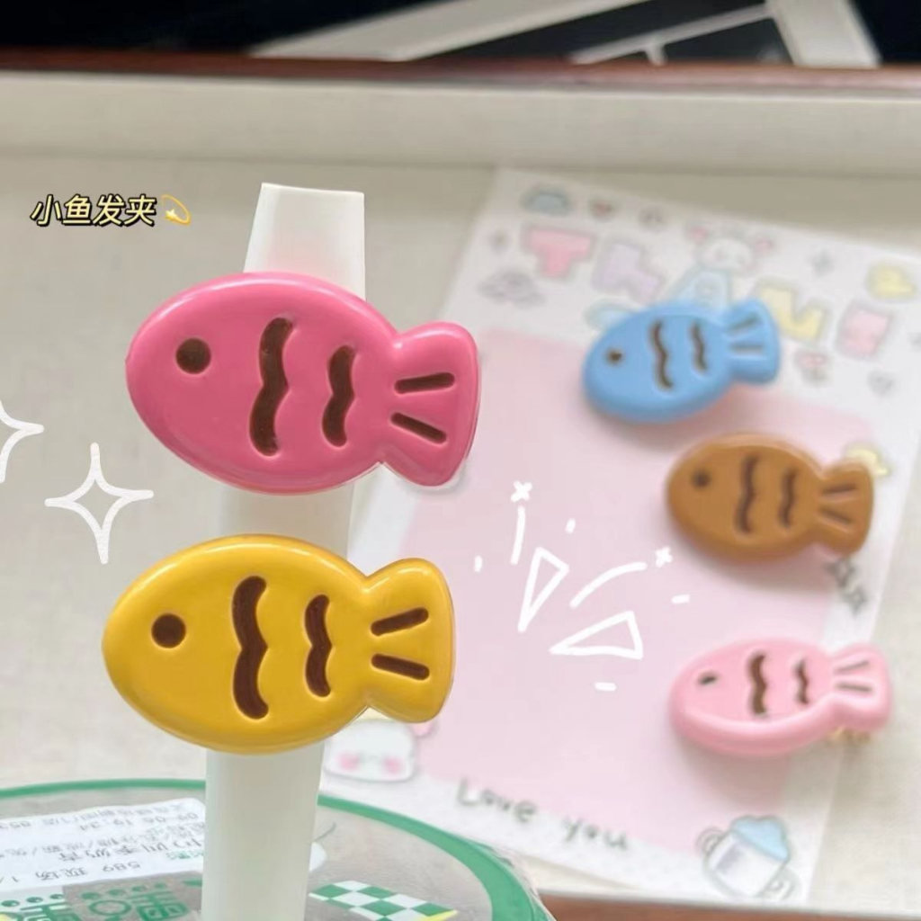 Hoạt Hình Kẹp Tóc Màu Kẹo Ngọt Phong Cách taiyaki Nhật Hàn Dễ Thương