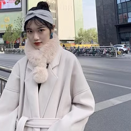 Khăn Choàng Lông Thỏ Nhân Tạo Phong Cách Hàn Quốc Dành Cho Nữ