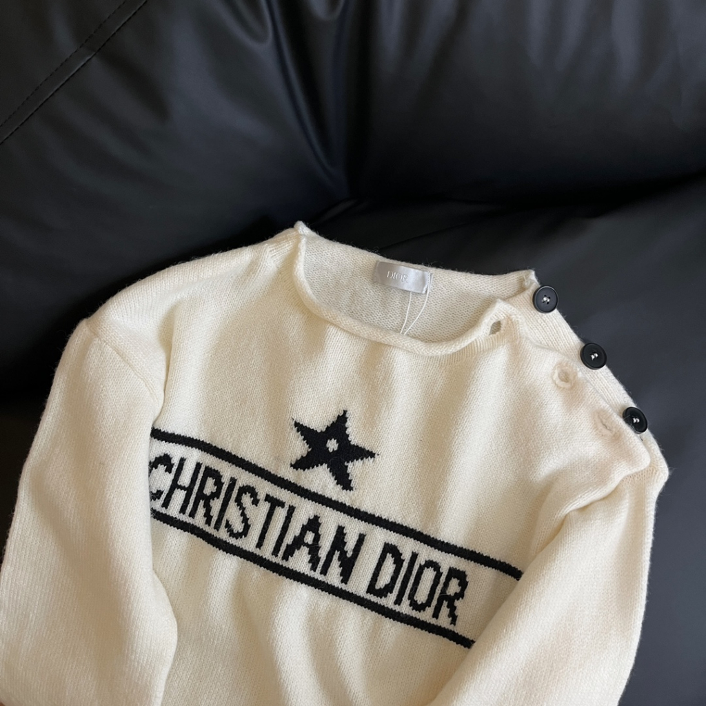Áo sweater cotton Dệt Kim Màu Đen Có Chữ Ký Của Driviera ecru