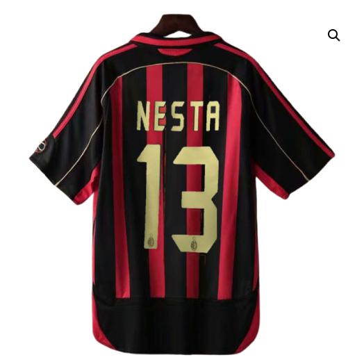 Áo Thun Ngắn Tay Phong Cách retro Thời Trang 2006 2007 ac milan