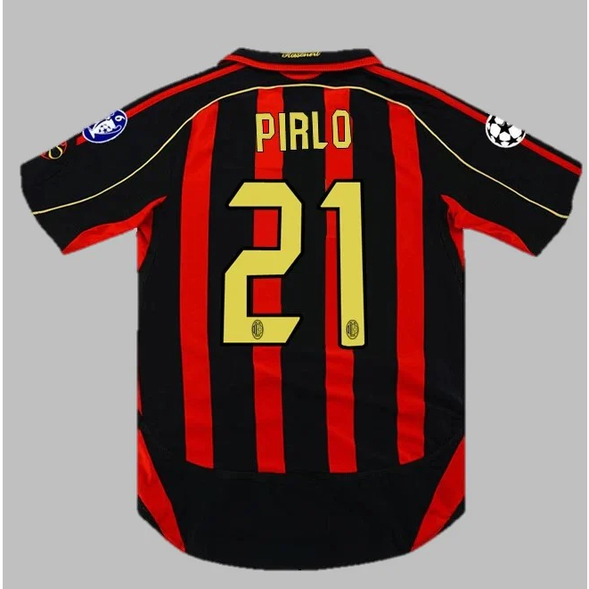 Áo Thun Ngắn Tay Phong Cách retro Thời Trang 2006 2007 ac milan