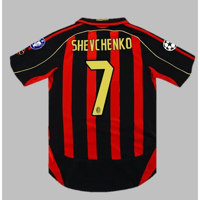 Áo Thun Ngắn Tay Phong Cách retro Thời Trang 2006 2007 ac milan