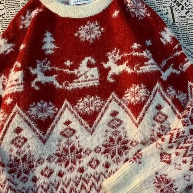 ✦ AFFLIGA ✦Áo Sweater Cổ Tròn Dáng Rộng Thoải Mái Thời Trang Cho Nam