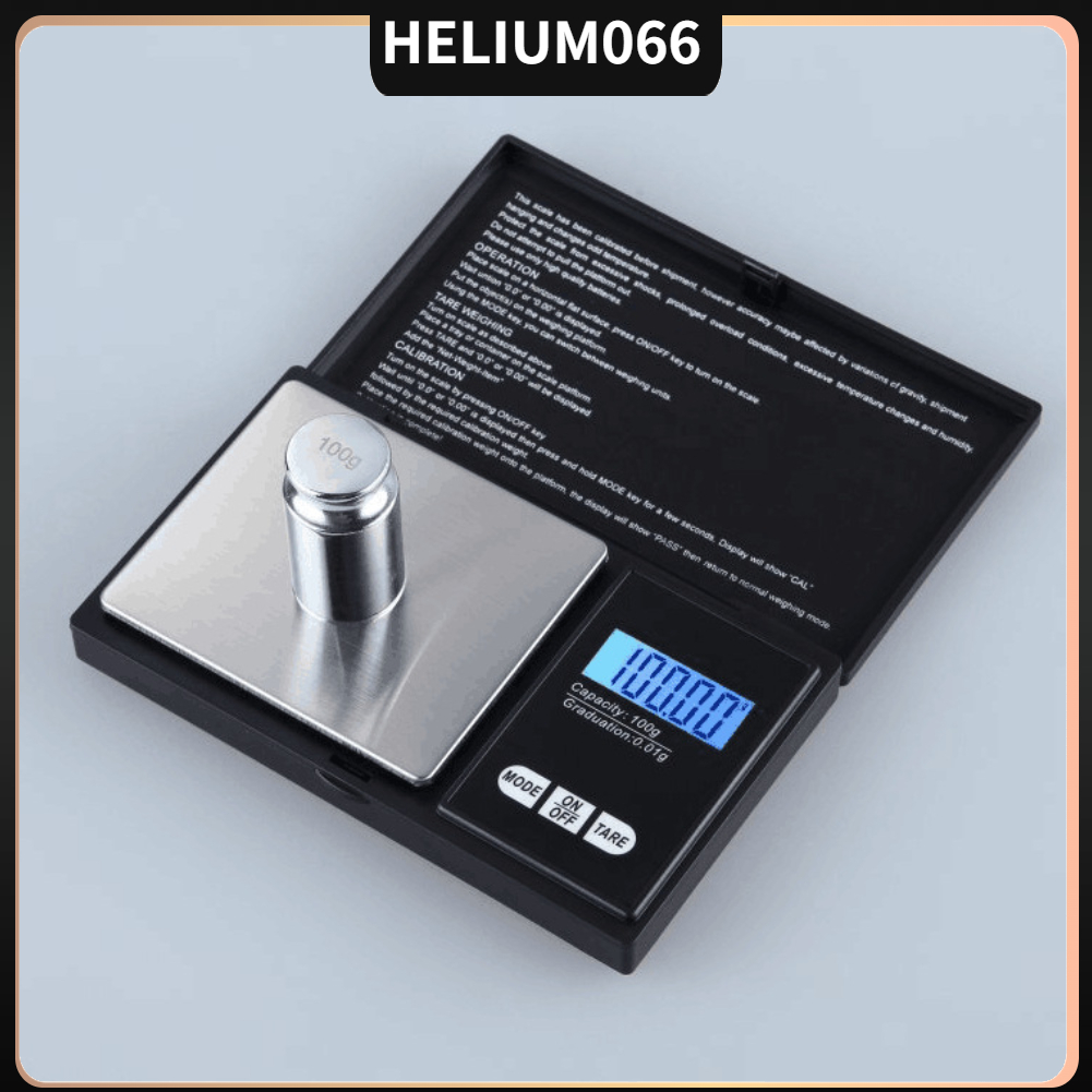 Cân Tiểu Ly Điện Tử Mini 500g 0.01g Bỏ Túi Chính Xác Cao Helium066