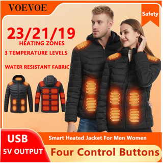 Voevoe Áo Khoác Sưởi Ấm Cơ Thể Chống Gió Sạc usb Cho Nam Nữ