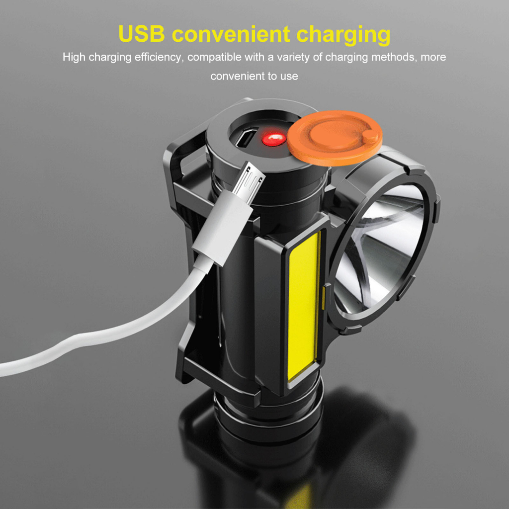 Đèn pha ngoài trời IPX4 pin sạc USB siêu sáng chống nước để chạy xe đạp Winter064