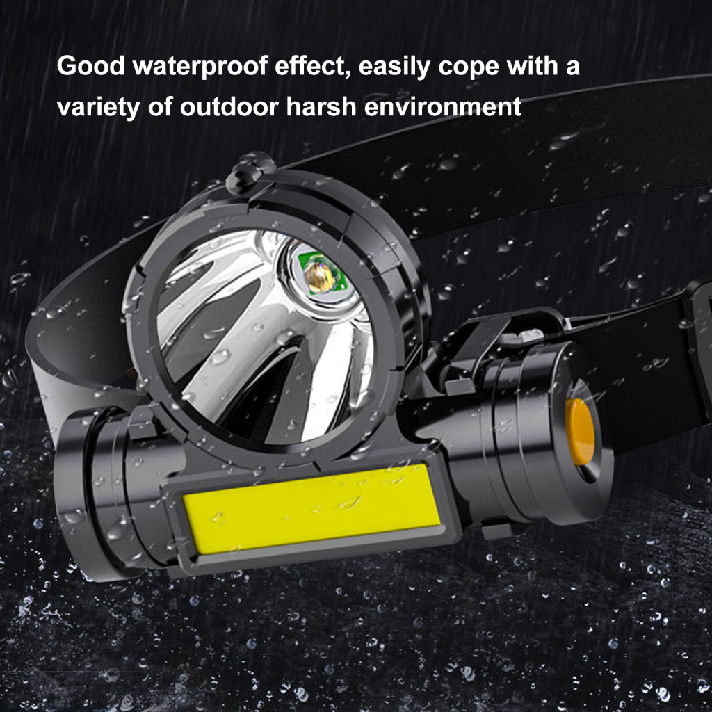 Đèn pha ngoài trời IPX4 pin sạc USB siêu sáng chống nước để chạy xe đạp Winter064