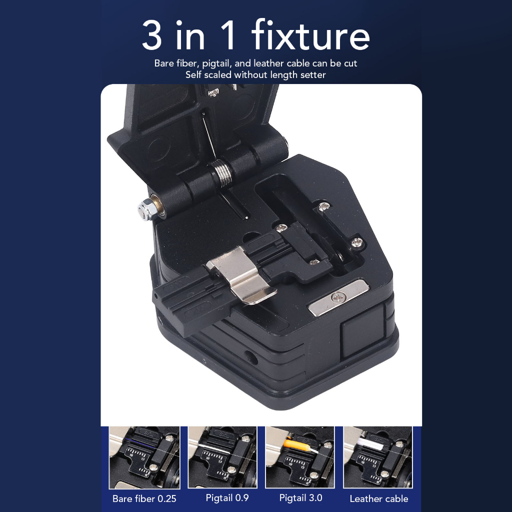 Bán nóng Sợi Cleaver D125μm Hàn lạnh Nóng chảy Đa năng Pigtail Leather Cable Máy cắt sợi quang