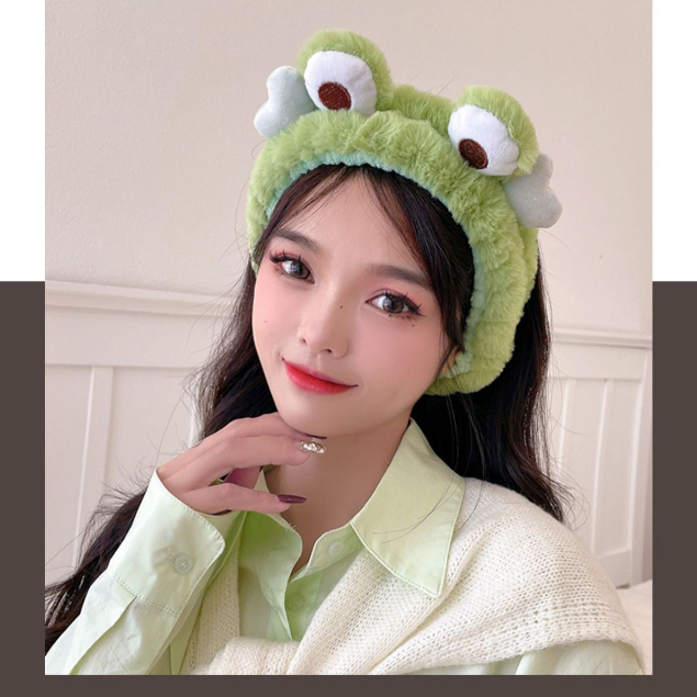 Plus Băng Đô Cài Tóc Hình Chú Ếch Nhồi Bông Đáng Yêu Thời Trang Thu Đông