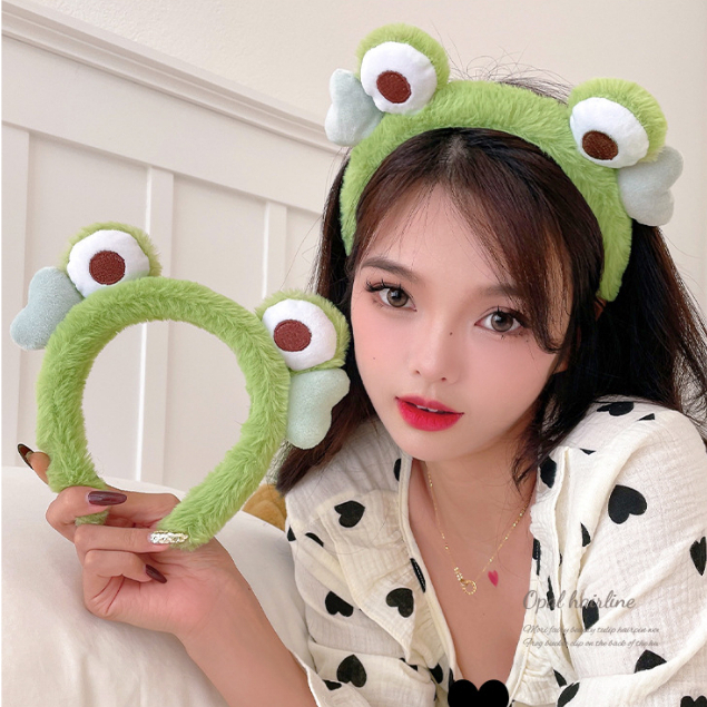Plus Băng Đô Cài Tóc Hình Chú Ếch Nhồi Bông Đáng Yêu Thời Trang Thu Đông
