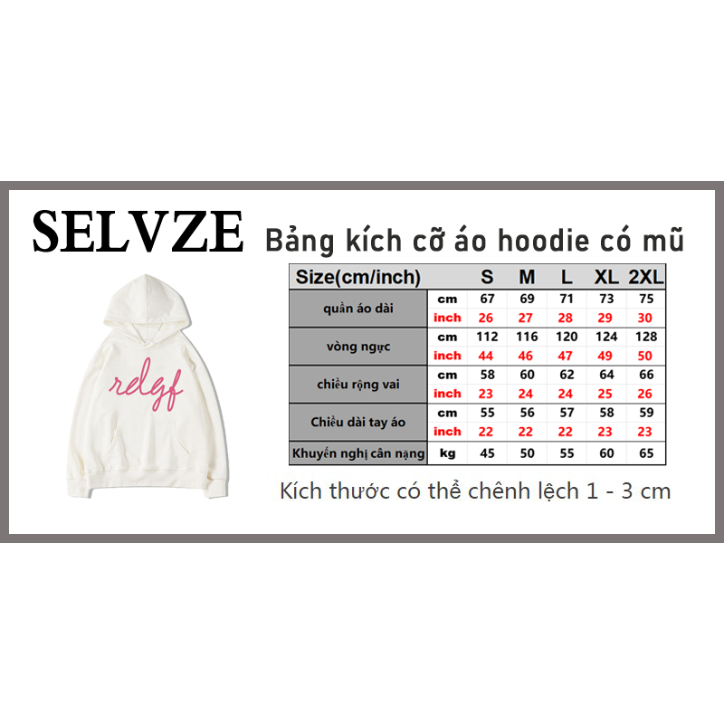 SELVZE Áo hoodie Tay Dài oversize Bằng Vải cotton In Họa Tiết Tối Giản Phong Cách Đường Phố